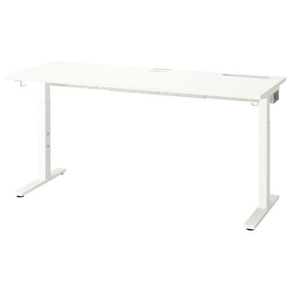 MITTZON - Desk base, white, 120/140/160x60 cm