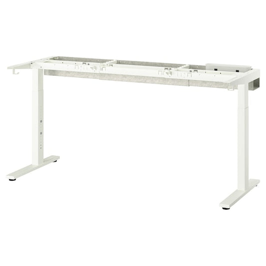 MITTZON - Desk base, white, 120/140/160x60 cm