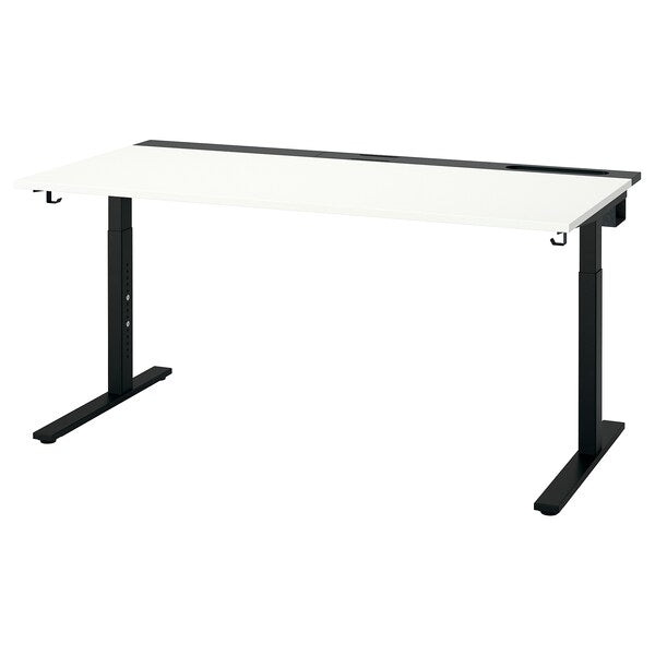 MITTZON - Desk base, black, 120/140/160x80 cm