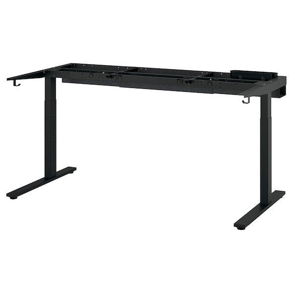 MITTZON - Desk base, black, 120/140/160x80 cm