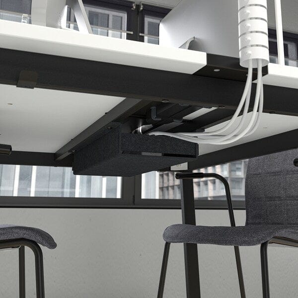 Ikea MITTZON - Base for meeting table, black, 140x108x73 cm
