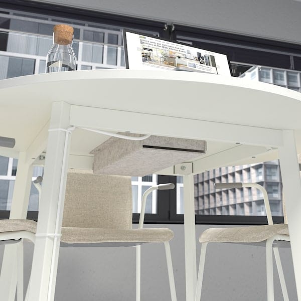 Ikea MITTZON - Base for round meeting table, white, 76x76x73 cm