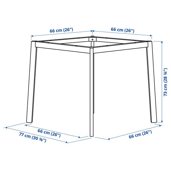 Ikea MITTZON - Base for round meeting table, black, 76x76x73 cm