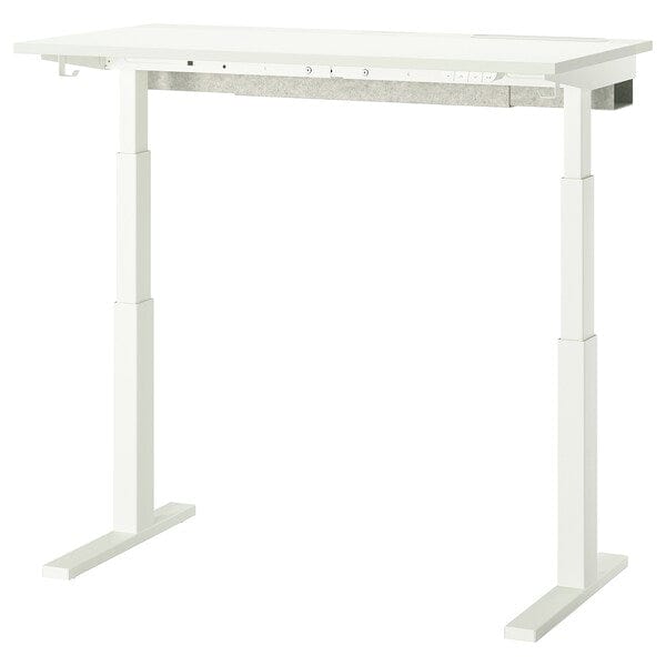 Ikea MITTZON - Adjustable height desk base, electric/white, 120/140/160x60 cm