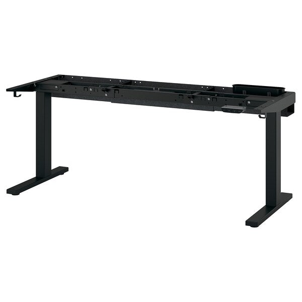 MITTZON - Adjustable height desk base, electric/black, 120/140/160x60 cm