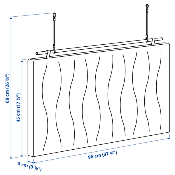 MITTZON acoustic baffle, Gunnared beige, 95x53x8 cm