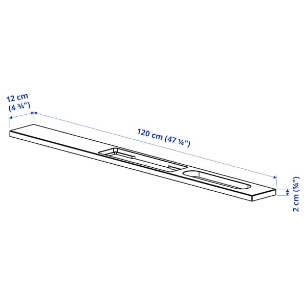 Ikea MITTZON - Plug-in element, white, 120x12 cm