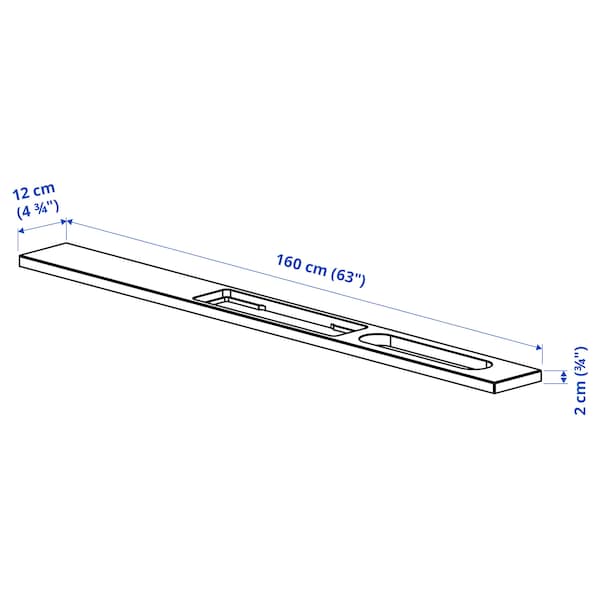 MITTZON - Plug-in element, white, 160x12 cm