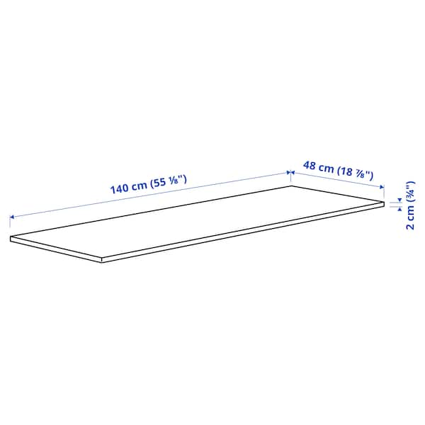 Ikea MITTZON - Supplementary top, white, 140x48 cm