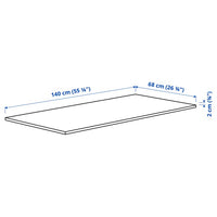 MITTZON - Supplementary top, white, 140x68 cm