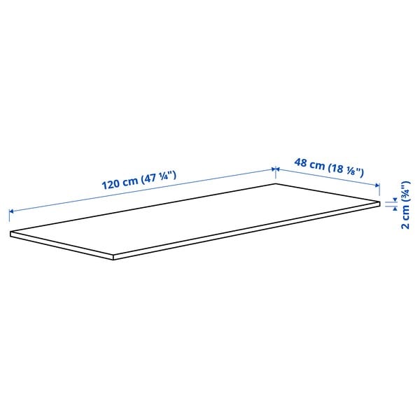 Ikea MITTZON - Supplementary top, birch veneer, 120x48 cm