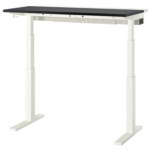 Ikea MITTZON - Additional top, black stain/ash veneer, 120x48 cm