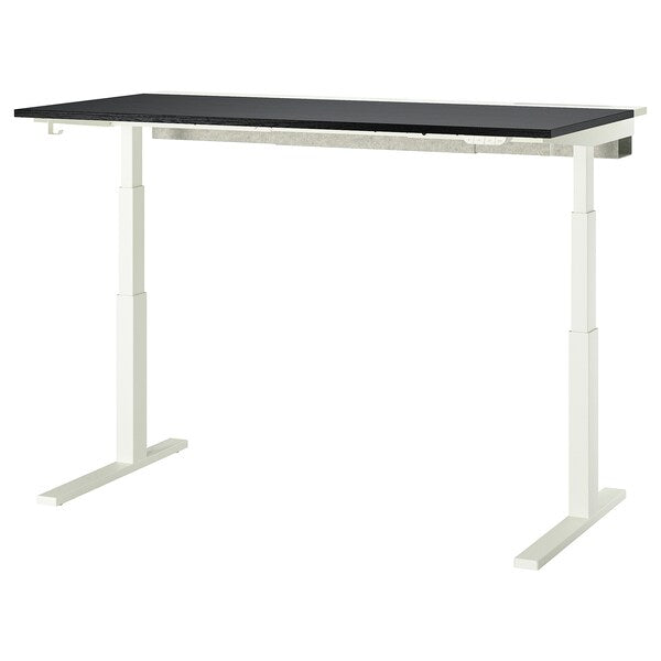 MITTZON - Additional top, black stain/ash veneer, 160x68 cm