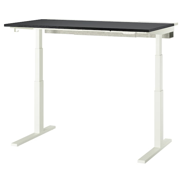 Ikea MITTZON - Additional top, black stain/ash veneer, 140x68 cm