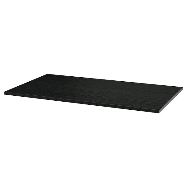 MITTZON - Additional top, black stain/ash veneer, 120x68 cm