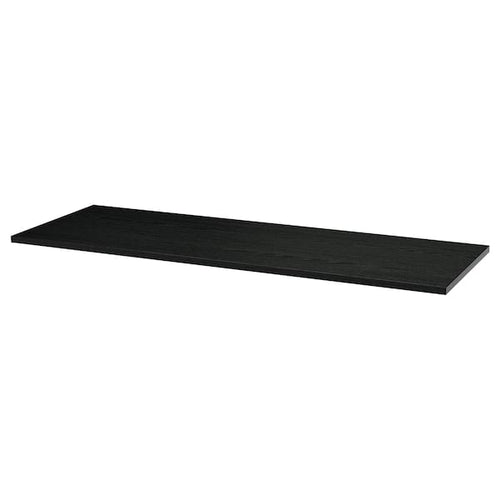 MITTZON table top, black stained/ash veneer, 140x48 cm