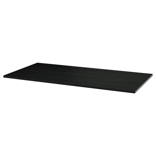 MITTZON - Additional top, black stain/ash veneer, 140x68 cm