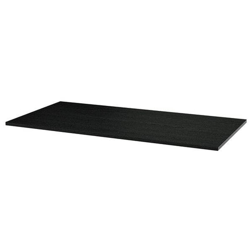 MITTZON table top, black stained/ash veneer, 140x68 cm