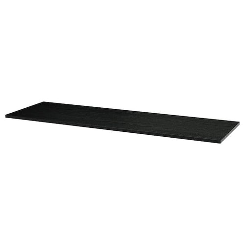 MITTZON table top, black stained/ash veneer, 160x48 cm