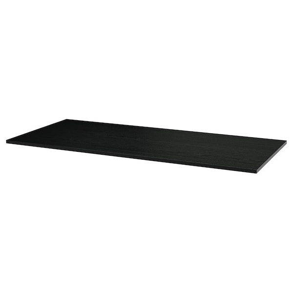 MITTZON - Additional top, black stain/ash veneer, 160x68 cm