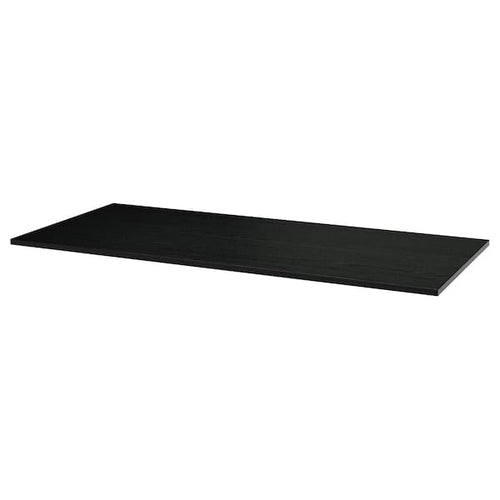 MITTZON table top, black stained/ash veneer, 160x68 cm