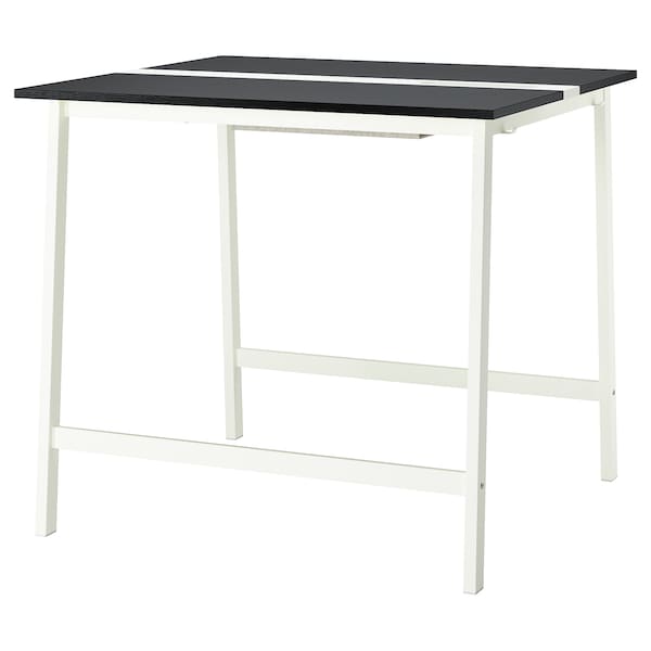 Ikea MITTZON - Additional top, black stain/ash veneer, 120x48 cm