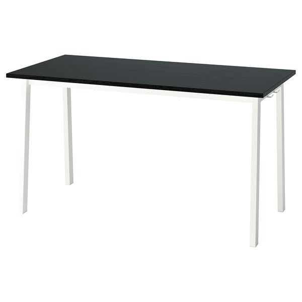 MITTZON - Additional top, black stain/ash veneer, 140x68 cm