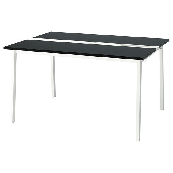 MITTZON - Additional top, black stain/ash veneer, 140x48 cm