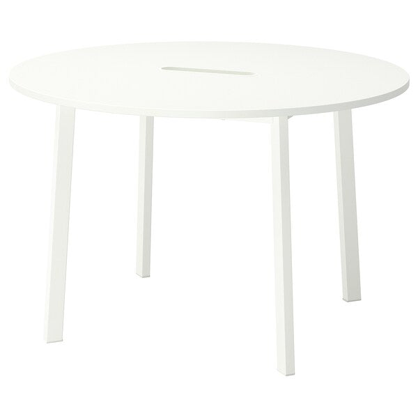 MITTZON - Table top, round/white, 120 cm