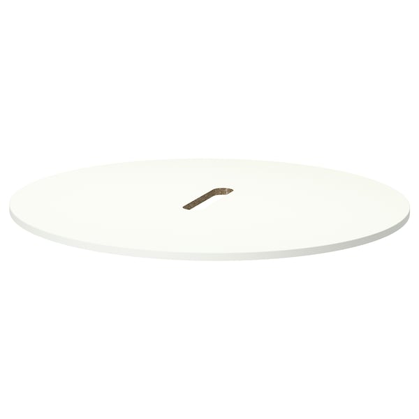 MITTZON - Table top, round/white, 120 cm