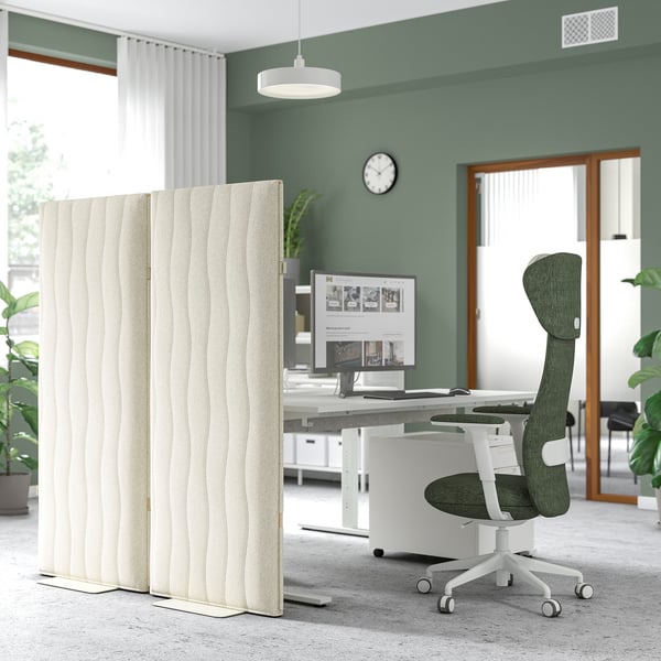 MITTZON - MITTZON Acoustic screen, floor standing, Gunnared beige, 70x157 cm