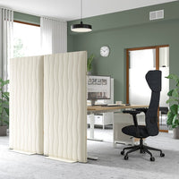 MITTZON - Acoustic screen, floor standing, Gunnared beige, 90x157 cm