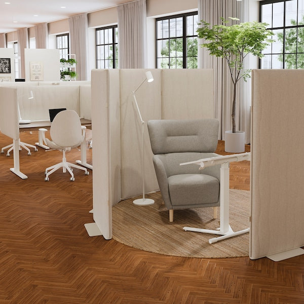 MITTZON - Acoustic screen, floor standing, Gunnared beige, 90x157 cm
