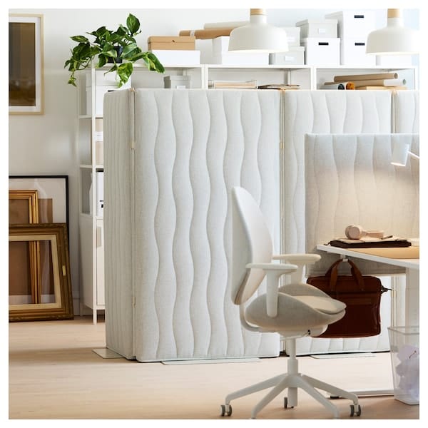 Ikea MITTZON - Acoustic screen, floor standing, Gunnared beige, 90x157 cm