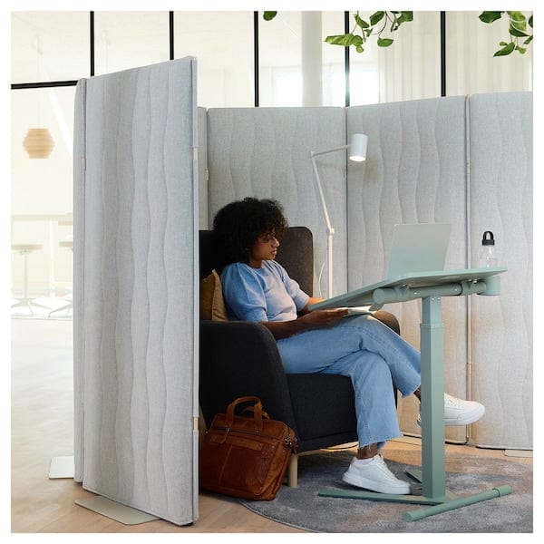 Ikea MITTZON - Acoustic screen, floor standing, Gunnared beige, 90x157 cm