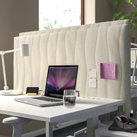 MITTZON - Acoustic screen for desk, Gunnared beige, 125x72 cm