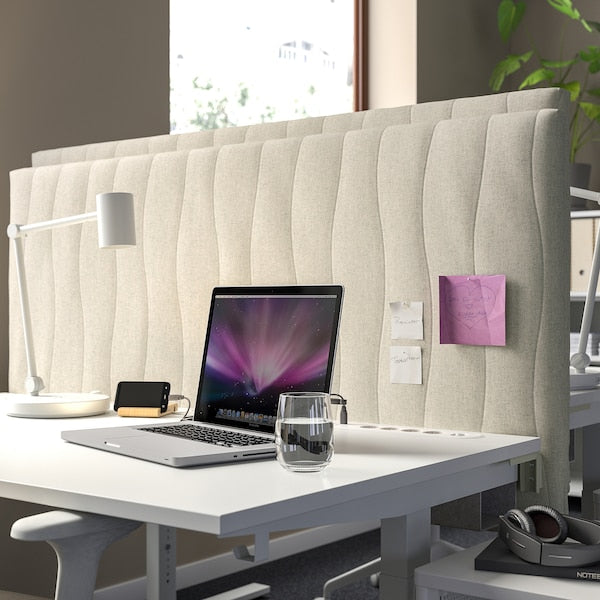 MITTZON - Acoustic screen for desk, Gunnared beige, 145x72 cm