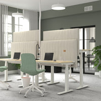 MITTZON - Acoustic screen for desk, Gunnared beige, 125x72 cm