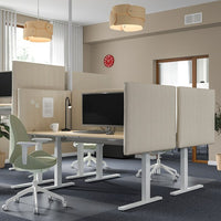MITTZON - Acoustic screen for desk, Gunnared beige, 90x72 cm