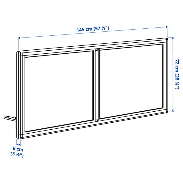 MITTZON - Acoustic screen for desk, Gunnared beige, 165x72 cm