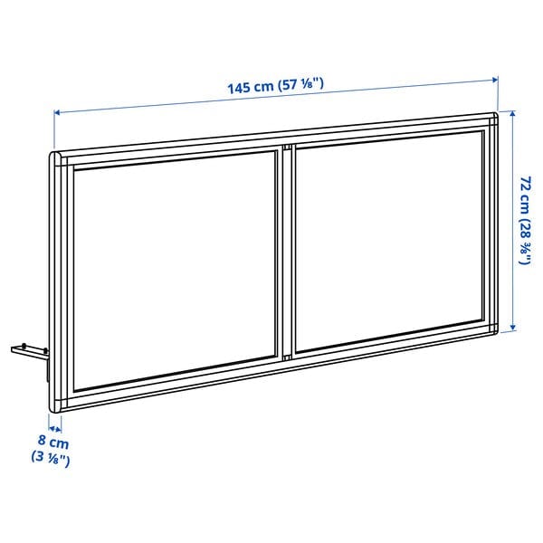 Ikea MITTZON - Acoustic screen for desk, Gunnared beige, 165x72 cm
