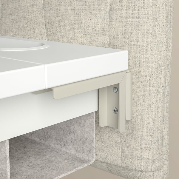 MITTZON acoustic screen for desk, Gunnared beige, 165x72 cm