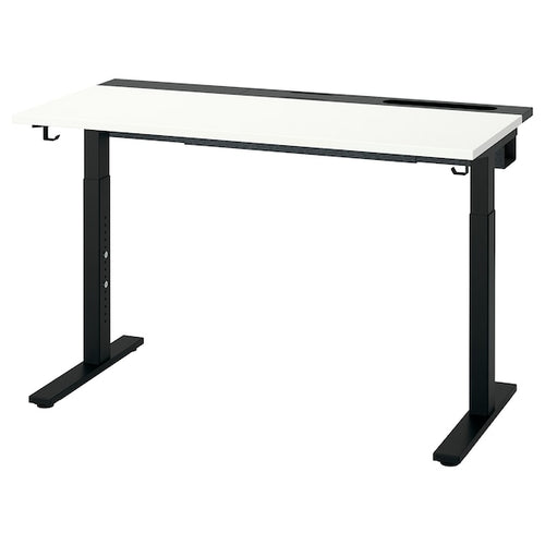 MITTZON - Desk, white/black,120x60 cm