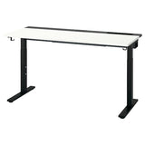 MITTZON desk, white/black, 140x60 cm