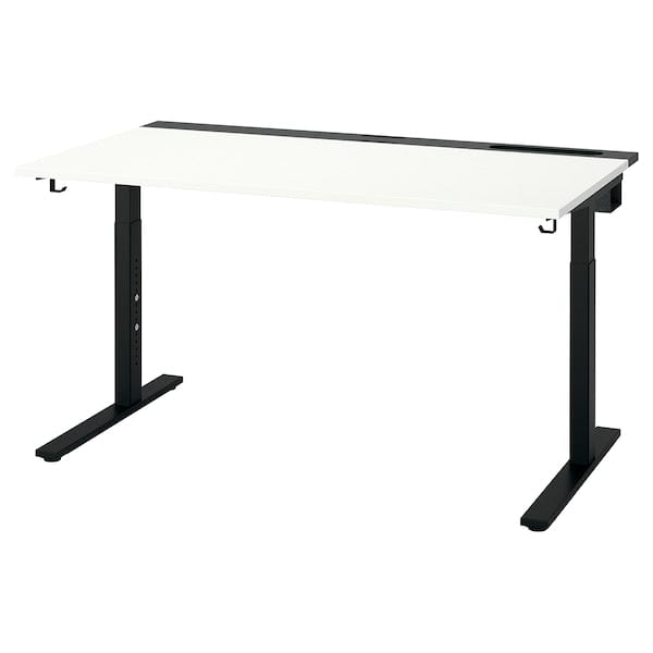 Ikea MITTZON - Desk, white/black, 140x80 cm