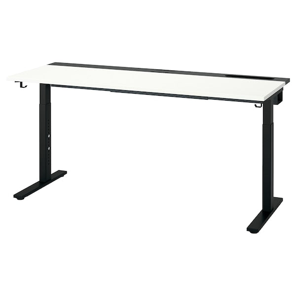 MITTZON - Desk, white/black,160x60 cm