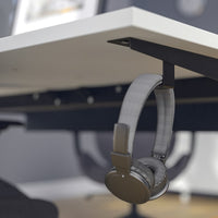 MITTZON - Desk, white/black, 120x80 cm