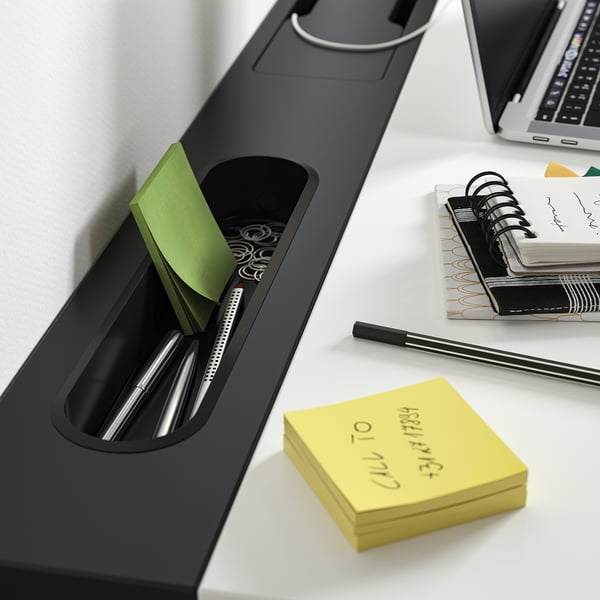 MITTZON - MITTZON Desk, white/black, 160x80 cm