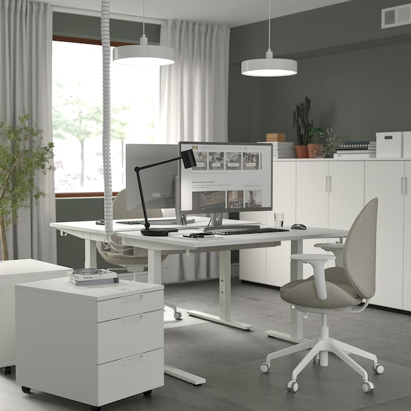 MITTZON - Desk, white, 120x80 cm