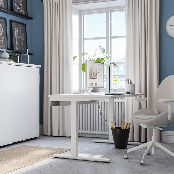 MITTZON - Desk, white, 140x60 cm